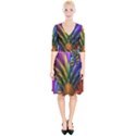 Abstract Colors - , Abstract Colors Wrap Up Cocktail Dress View1