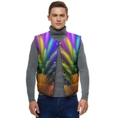Abstract Colors - , Abstract Colors Men s Button Up Puffer Vest	