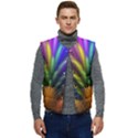Abstract Colors - , Abstract Colors Men s Button Up Puffer Vest	 View1