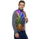 Abstract Colors - , Abstract Colors Men s Button Up Puffer Vest	 View2
