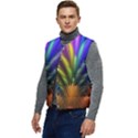 Abstract Colors - , Abstract Colors Men s Button Up Puffer Vest	 View3