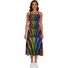 Abstract Colors - , Abstract Colors Sleeveless Shoulder Straps Boho Dress