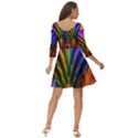 Abstract Colors - , Abstract Colors Shoulder Cut Out Zip Up Dress View4