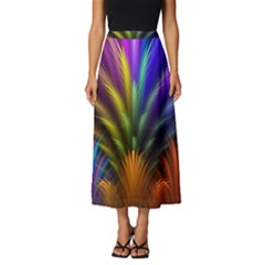 Abstract Colors - , Abstract Colors Classic Midi Chiffon Skirt