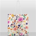 Abstract Floral Background Full Print Rope Handle Tote (Large) View2