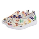 Abstract Floral Background Women s Slip On Sneakers View2