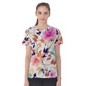 Abstract Floral Background Women s Cotton T-Shirt View1