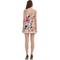 Abstract Floral Background Body Wrap Sleeveless V-Neck Mini Dress View4