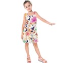 Abstract Floral Background Kids  Sleeveless Dress View1