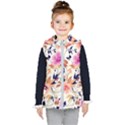 Abstract Floral Background Kids  Hooded Puffer Vest View1