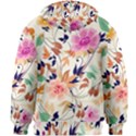 Abstract Floral Background Kids  Zipper Hoodie Without Drawstring View2