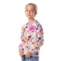 Abstract Floral Background Kids  Long Sleeve T-Shirt with Frill  View2