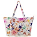 Abstract Floral Background Full Print Shoulder Bag View1