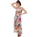 Abstract Floral Background V-Neck Chiffon Maxi Dress View1