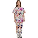 Abstract Floral Background Kids  T-Shirt and Pants Sports Set View1