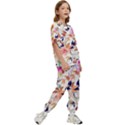 Abstract Floral Background Kids  T-Shirt and Pants Sports Set View3