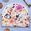 Abstract Floral Background Horseshoe Style Canvas Pouch View1
