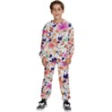 Abstract Floral Background Kids  Sweatshirt set View1
