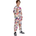 Abstract Floral Background Kids  Sweatshirt set View3
