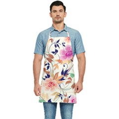 Abstract Floral Background Kitchen Apron