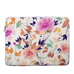 Abstract Floral Background 15  Vertical Laptop Sleeve Case With Pocket