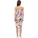 Abstract Floral Background Wrap Frill Dress View4