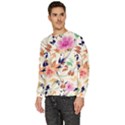 Abstract Floral Background Men s Fleece Sweatshirt View2