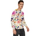 Abstract Floral Background Men s Fleece Sweatshirt View3