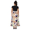 Abstract Floral Background Tiered Ruffle Maxi Skirt View4