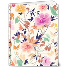 Abstract Floral Background 7  X 9  Softcover Notebook