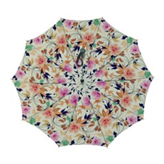 Abstract Floral Background Automatic Folding Umbrella With Case (large)