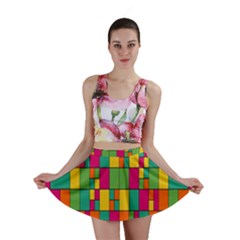 Abstract-background Mini Skirt