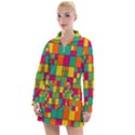 Abstract-background Women s Long Sleeve Casual Dress View1