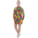 Abstract-background Women s Long Sleeve Casual Dress View2