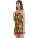 Abstract-background V-Neck Satin Loungewear Set View2