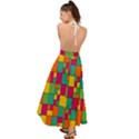 Abstract-background Backless Maxi Beach Dress View2