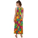 Abstract-background V-Neck Chiffon Maxi Dress View2