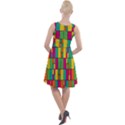 Abstract-background Knee Length Skater Dress View2