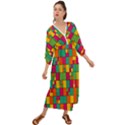 Abstract-background Grecian Style  Maxi Dress View1