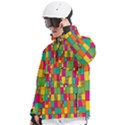 Abstract-background Men s Pullover Zip Ski and Snowboard Waterproof Breathable Jacket View2