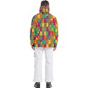 Abstract-background Men s Pullover Zip Ski and Snowboard Waterproof Breathable Jacket View4