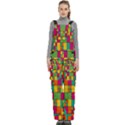 Abstract-background Women s Side Zip Front Pouch Ski And Snowboard Bib Pants	 View1