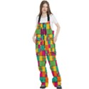 Abstract-background Women s Front Zip Ski And Snowboard Bib Pants View2