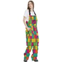 Abstract-background Women s Front Zip Ski And Snowboard Bib Pants View3