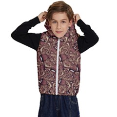 Human Spider Mutant Creatures Motif Random Pattern Kids  Stylish Hooded Puffer Vest