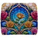Roses Floral Stained Glass Vibrant Back Support Cushion View1