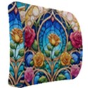 Roses Floral Stained Glass Vibrant Back Support Cushion View2