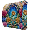 Roses Floral Stained Glass Vibrant Back Support Cushion View3
