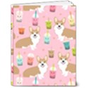 Corgi Bubble Boba Tea Pink Pattern 7  x 9  Softcover Notebook View1