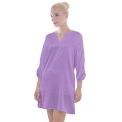 Luscious Lavender Hex #cca3e7 Open Neck Shift Dress